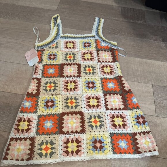 DRESS UP NEW IN M/L WOMENS CROCHET BOHO TANK DRESS NEW - Picture 2 of 9